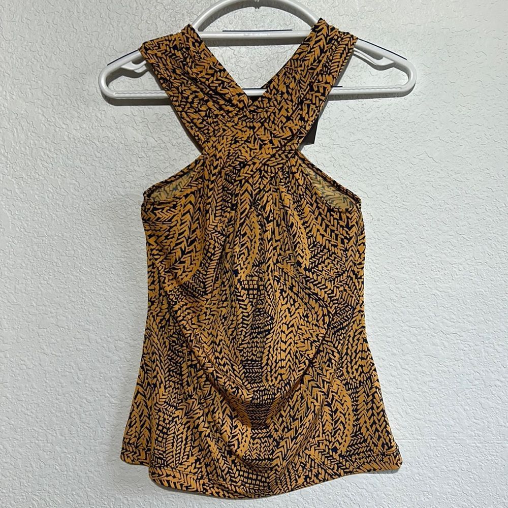 The Limited gold and blue sleeveless blouse top, NWT, medium
